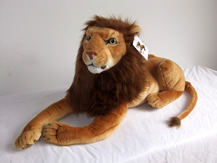 side-lying lion
