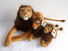 side-lying lion